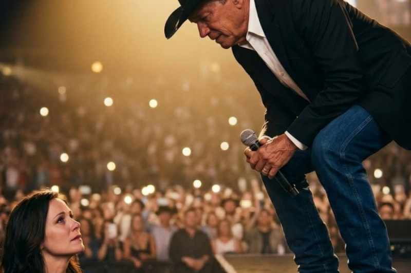 George Strait stopped the show MIDDLE OF THE STAGE to pay tribute to his daughter and nobody could..