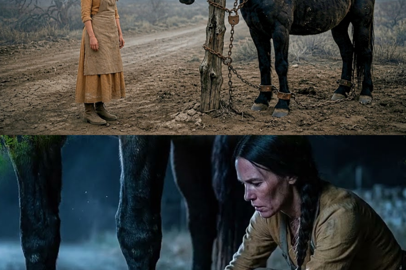 WIDOW Freed a Chained Horse at Midnight, By Dawn, Armed Men Surrounded Her Ranch