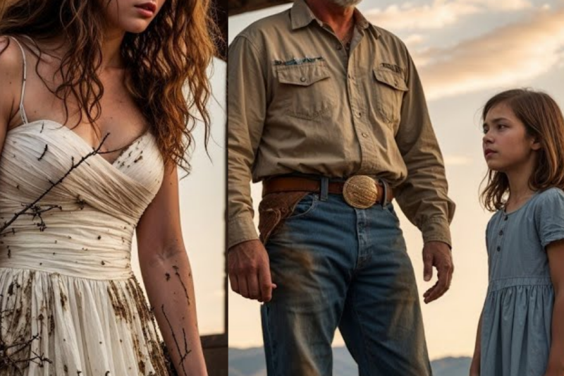 Rejected Bride Walked Alone in Tears, The Cowboy and His Daughter Waited at the Station
