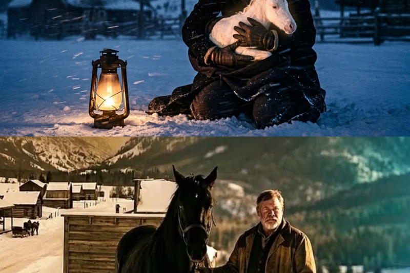 WIDOW RESCUES A FREEZING FOAL LEFT IN THE SNOW… THE ENDING LEAVES THE WHOLE TOWN CRYING