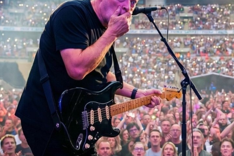 David Gilmour froze on stage—what 100,000 fans did brought everyone to tears!