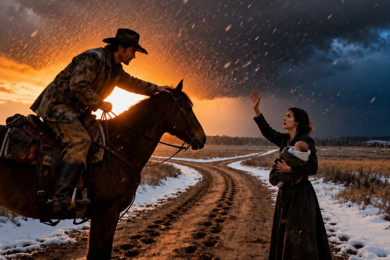 Widow Whispered She Was Lost, Millionaire Cowboy Said, “Then Follow Me Home”