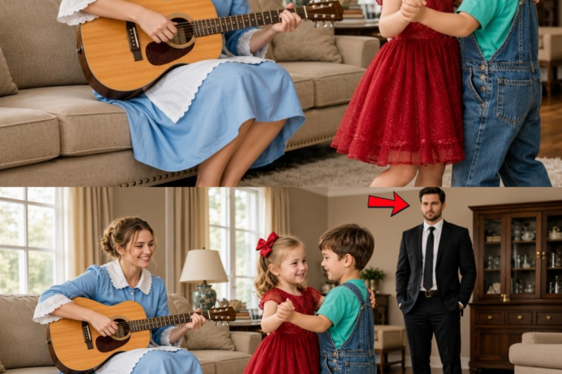 A Tired Millionaire Came Home… and Found the Cleaning Lady’s Son Dancing with His Daughter.