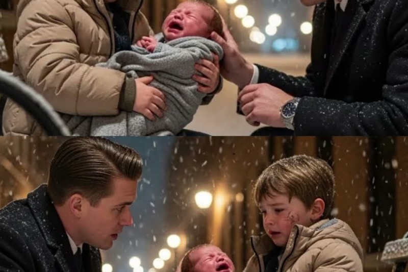 “Sir, My Baby Sister Is Freezing…” Little Boy Said—The CEO Wrapped Them in His Coat & Took Home…