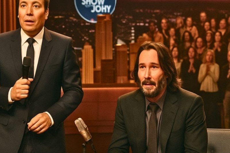 Jimmy Fallon SPEECHLESS When Keanu Reeves Suddenly Hears This Voice From The Crowd