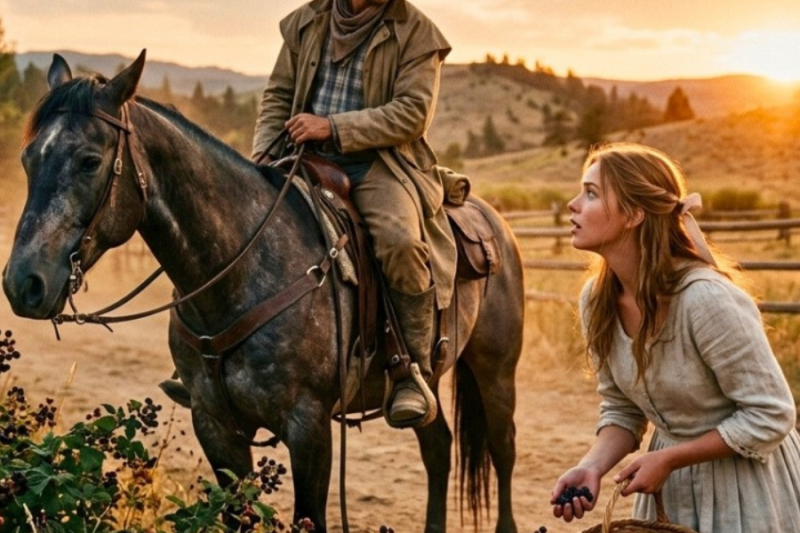 A Cowboy Found a Woman Gathering Berries on His Property, What She Said Stunned Him