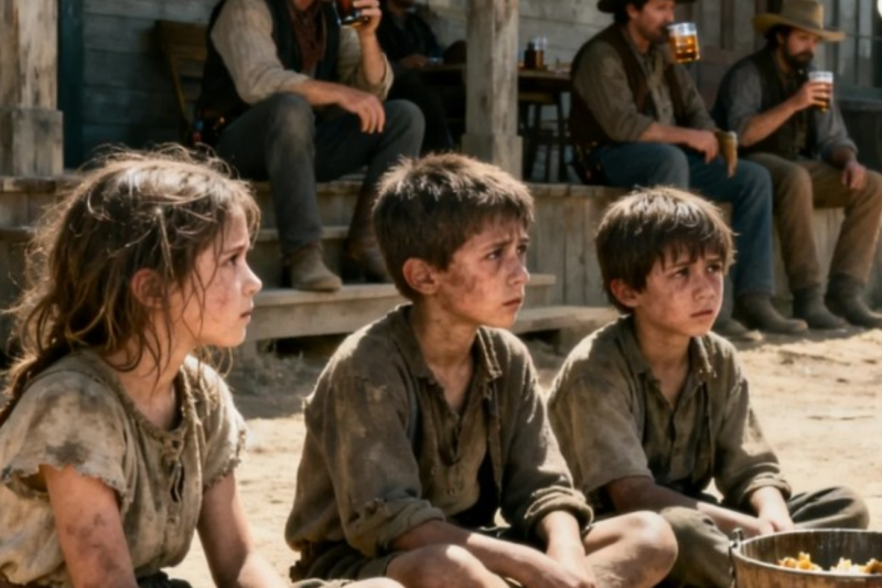 Every Day Three Hungry Children Arrived—Until the Cowboy Followed Them Home and Exposed the Truth