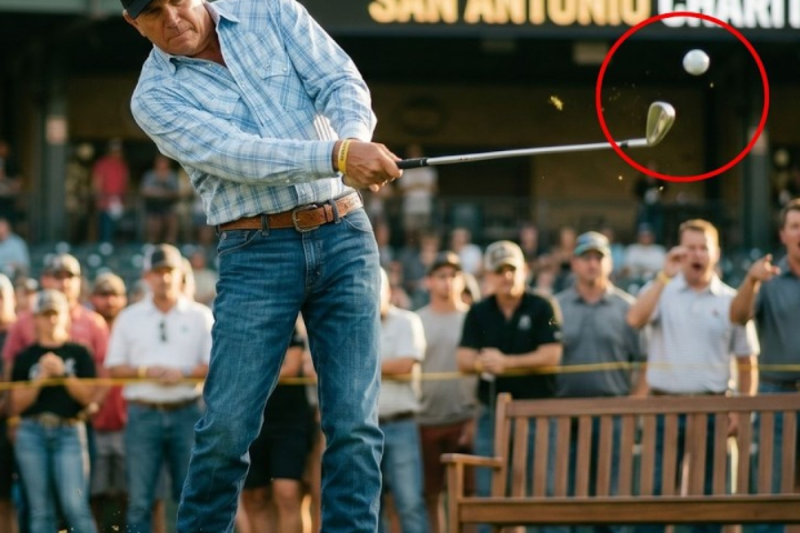 The game was meant to raise money — but when George Strait picked up the club, it turned into THE …
