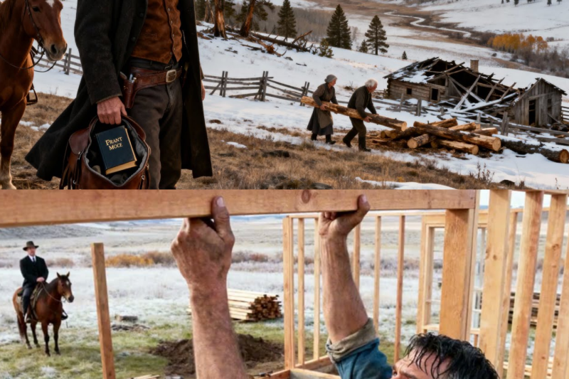 Millionaire Cowboy Saw an Old Couple Rebuilding After the Storm — Then He Said “All Stop Now…”
