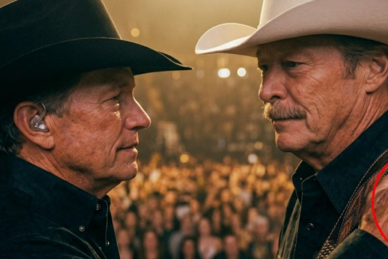 George Strait made a surprise appearance at Alan Jackson’s concert, and 50,000 people fell silent.