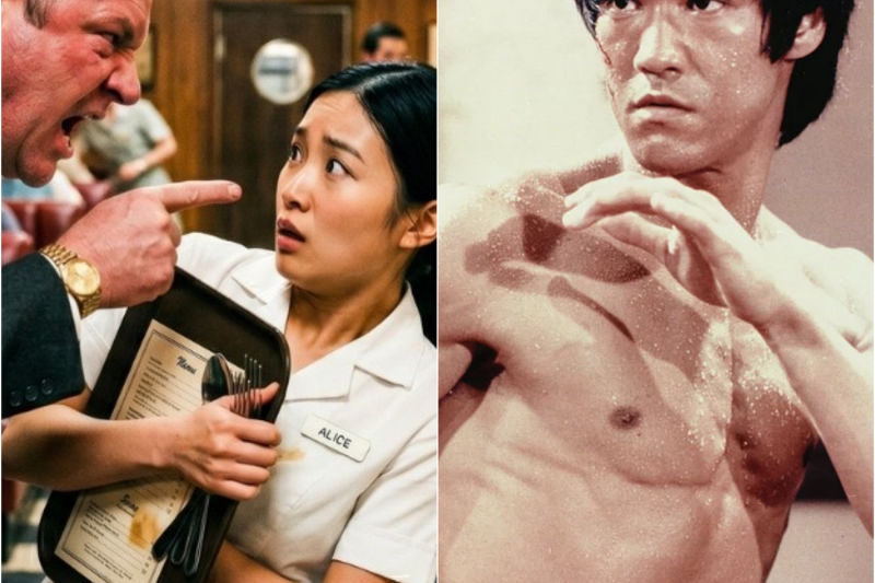 Jerk Tries to Humiliate Waitress in Front of Bruce Lee, Gets the Beating of His Life