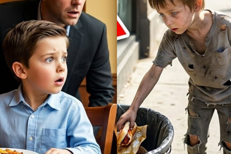 A Rich Child Saw a Boy Searching for Food in Trash — His Father’s Reaction Shocked Everyone