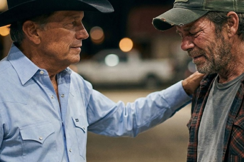 A truck driver was singing “Right or Wrong” at a gas station, unaware that George Strait was at the.