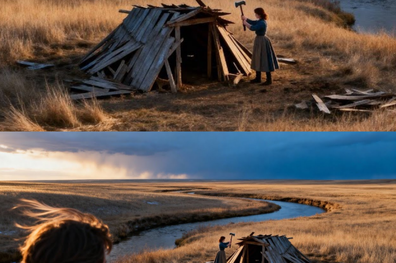 She Was Building a Shelter With Broken Boards—Rancher Watched From Afar, Then Rode Over With Lumber.