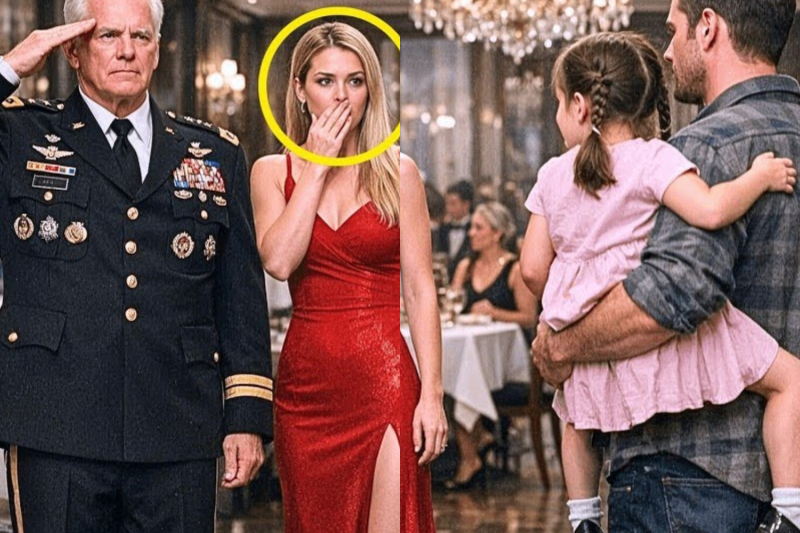 Blind Date Walked Out Laughing — Until Her Father Saw the Single Dad and Saluted Him