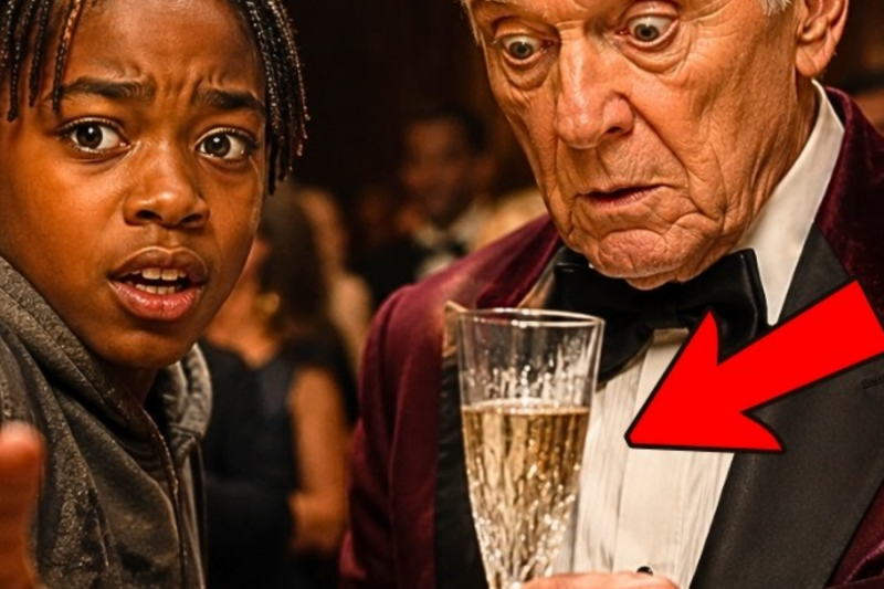 Don’t Drink That, Sir — Black Boy Warns Billionaire at Charity Gala — What He Saw Changed Everything