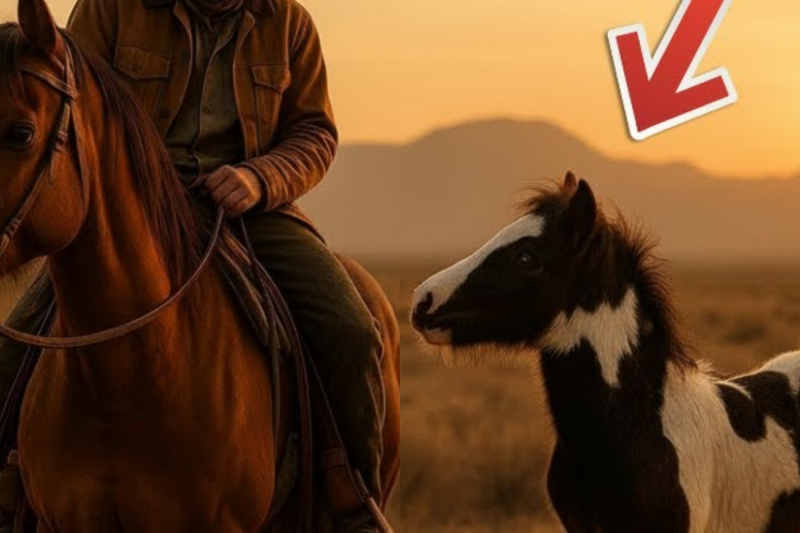 Little Wild Horse Kept Following the Farmer for Help—When He Realized Why, He Broke Down in Tears