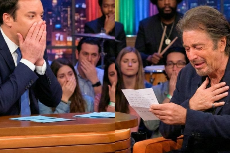 Jimmy Fallon SPEECHLESS When Al Pacino Suddenly Stops Interview After Reading This Note