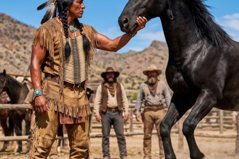 No cowboy could tame the wild stallion… until an Apache warrior did the unthinkable