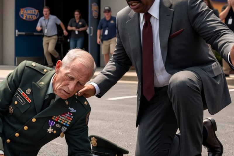 Not On My Watch: How Steve Harvey Halted His Entire Show to Rescue a Homeless, Decorated Veteran Collapsed in the Studio Parking Lot
