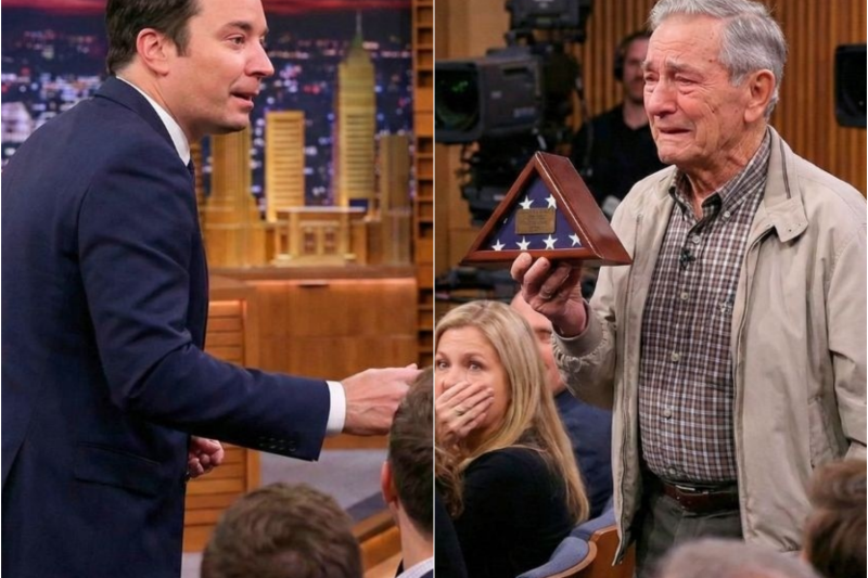 A Vietnam Vet Stood Up in Fallon’s Audience — What He Held Up Stopped the Show