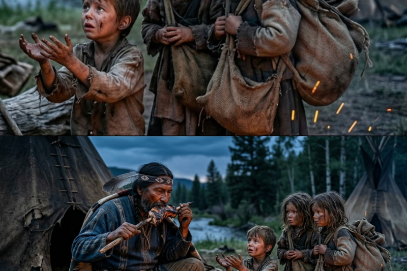 “Can We Eat Your Scraps?” The Orphans Asked—The Hunter Paused, Then Said “Eat Till You’re Full… Stay