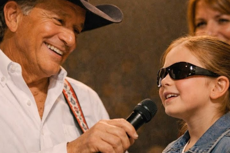 The blind girl requested a song… George Strait obliged — and the AUTHORITY MOTHER heard EVERYTHING.