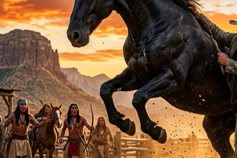 No Apache warrior could tame the wild stallion… until a despised cowboy did the unthinkable