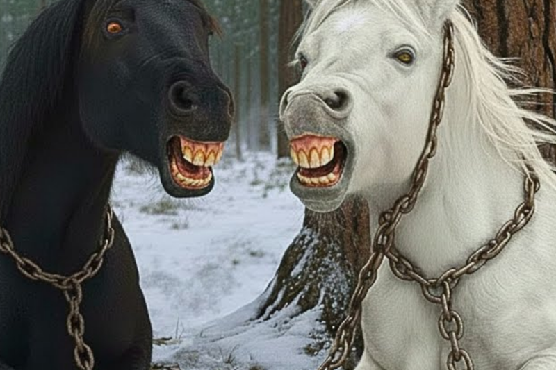 Veteran Found Two Wild Horses Chained in Snowstorm — What Happened Next Was Extremely Moving