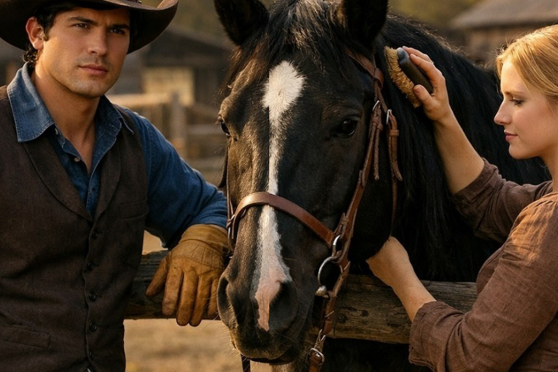 He Found Her Secretly Brushing His Neglected Horse, The Cowboy Said He Hasn’t Let Anyone Touch Him