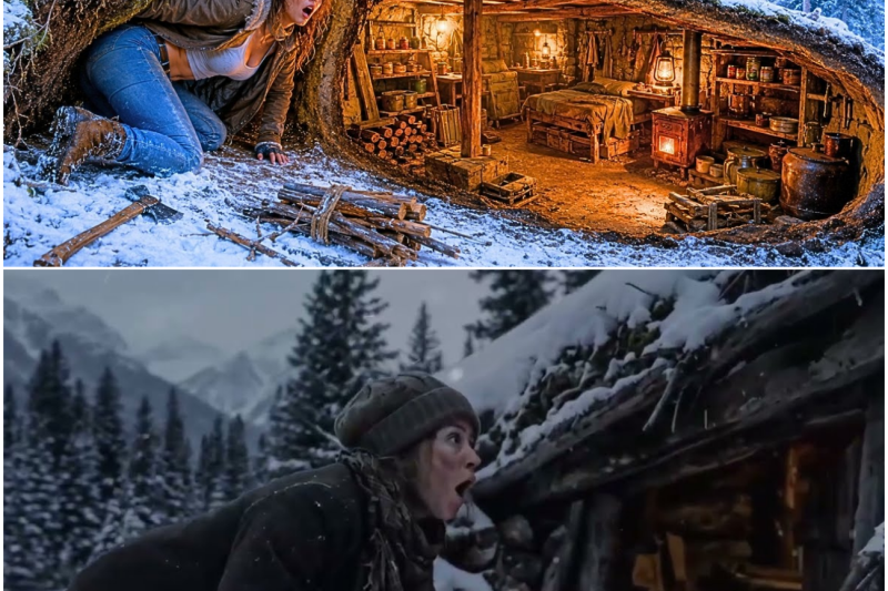 Looking for Firewood, She Found a Hidden Abandoned Shelter — It Made Her Survive Winter