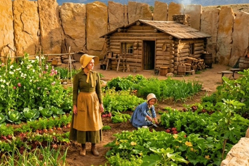 A Single Mother Raised a Wall of Sandstone—Then Fruit Began to Grow