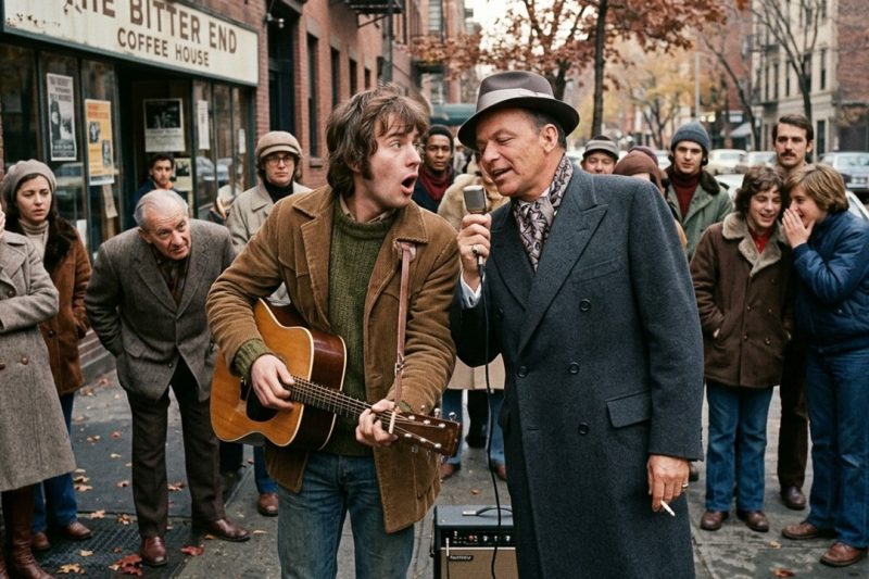 Frank Sinatra Joins a Street Musician — The Crowd Had NO IDEA Who He Was