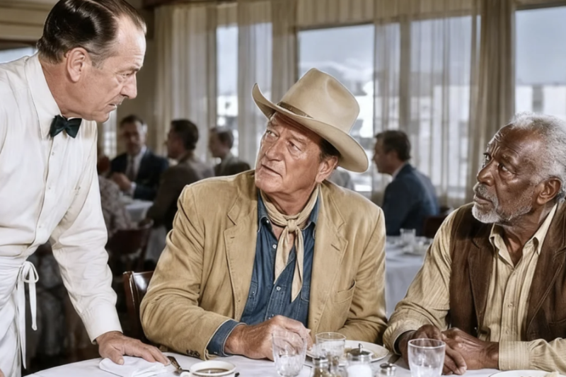 John Wayne Saw A Black Veteran Refused Service At A Texas Diner In 1959 — Then He Sat At His Table!