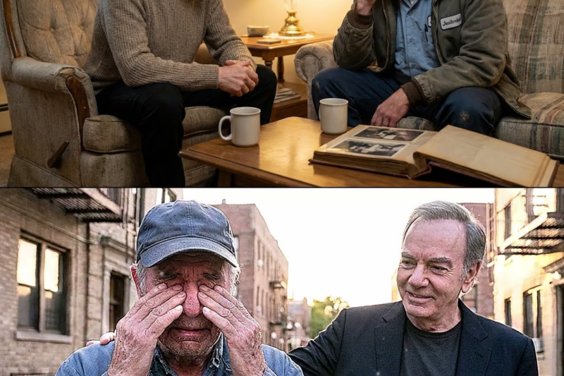 Neil Diamond made his janitor cry when he saw Neil Diamond followed him home to help.