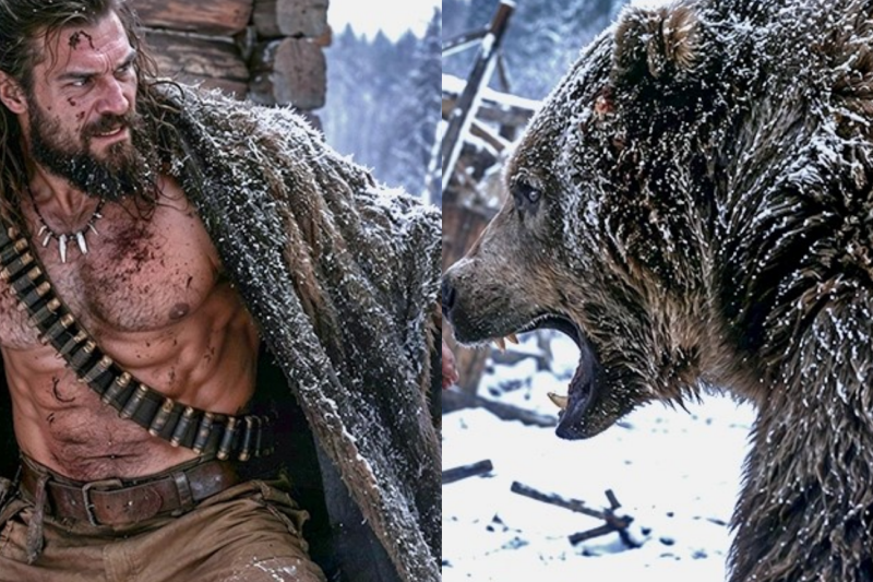 Mute Girl Trembled Inside the Log Cabin, Not Knowing the Wild Mountain Man Fought a Bear for Her