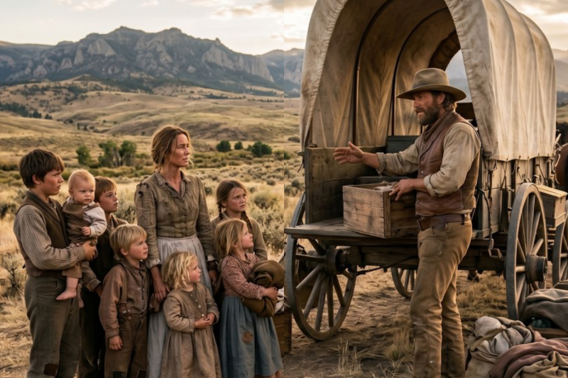 Nobody Wanted Her or Her Six Children — Until the Loneliest Man in the Territory Said Load the Wagon