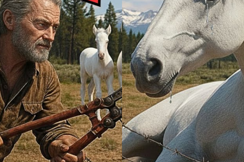 Poor Veteran Saved a Giant Horse from Barbed Wire —What the Colts Did Afterwards Was Truly Shocking!