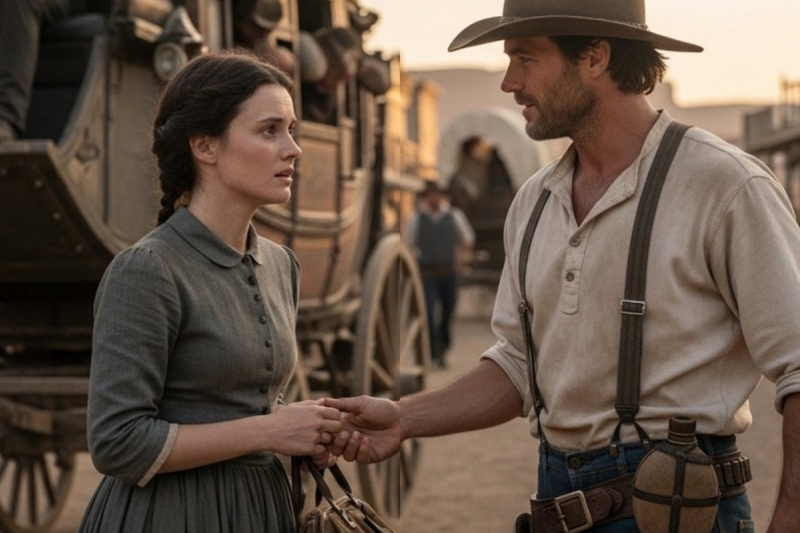 She Couldn’t Fit In The Crowded Stagecoach, The Cowboy Said My Wagon Has Room For You
