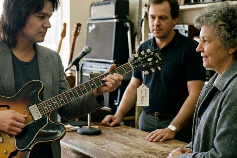 A Pawn Shop Offered Her $40 For Her Husband’s Guitar — Eddie Van Halen Was Standing 6 Feet Away
