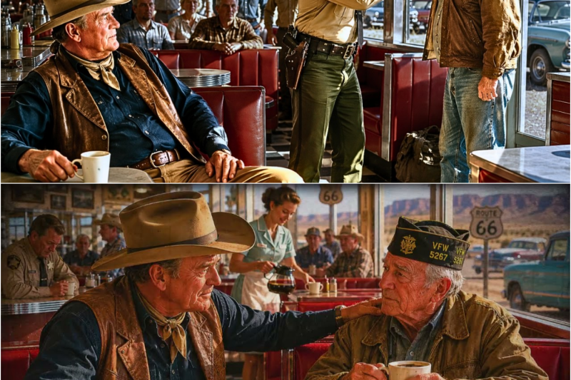 John Wayne Watched a Sheriff Throw a Veteran Out of a Diner on Route 66 — Seconds Later, Everyone Fr