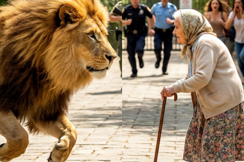 Lion Breaks Out of Zoo. Everyone Fled Except One Old Lady. What Happened Next Will Shock You!