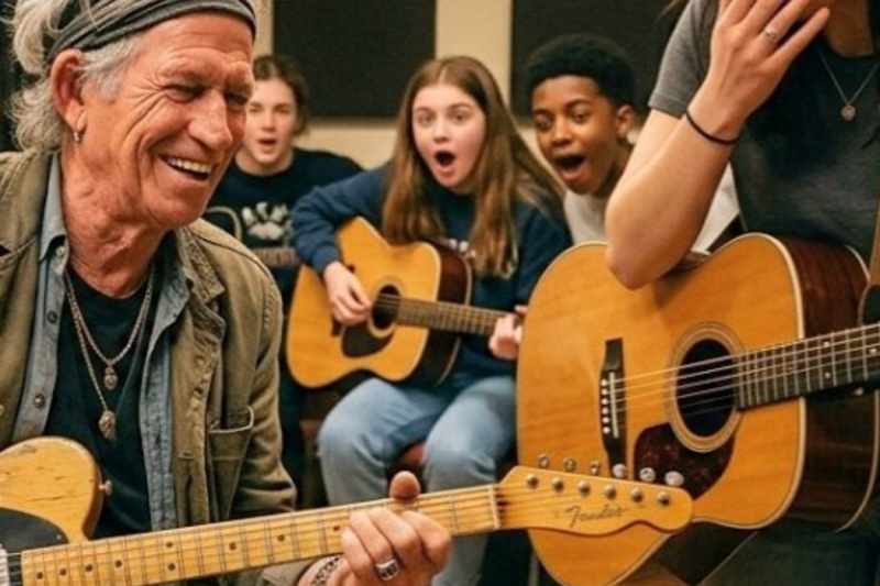 “Show Us What You’ve Got, Mr. Richards” — Guitar Teacher Didn’t Know She Was Talking To KEITH RICHARDS