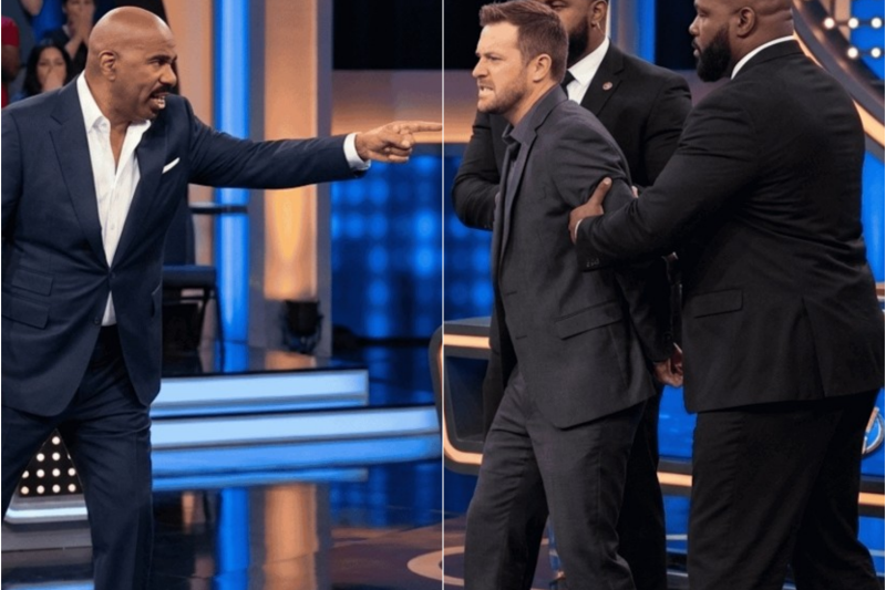Husband Disrespected His Wife on Family Feud, Steve Said 5 Words That ENDED Him: “Leave My Stage”