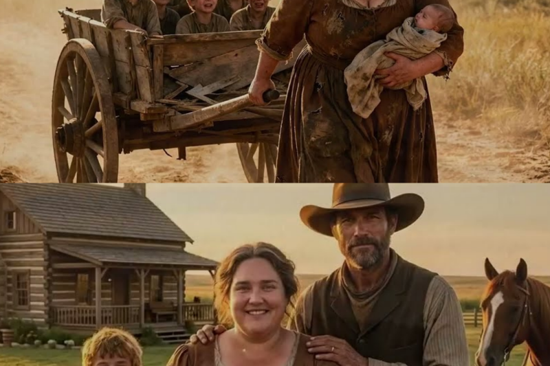 A Silent Cowboy Stopped an Obese Widow and 7 Crying Children—Then Changed Their Fate
