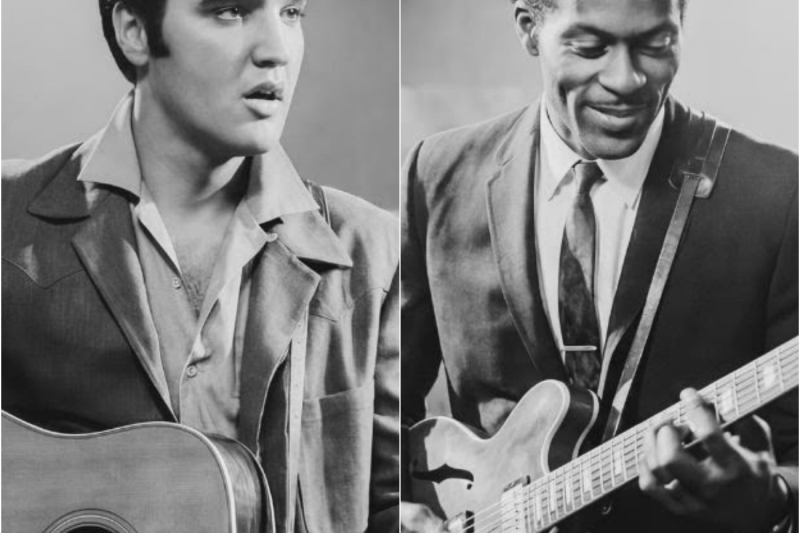 Elvis DROPPED his microphone mid-song after hearing Chuck Berry — then BEGGED for guitar lessons