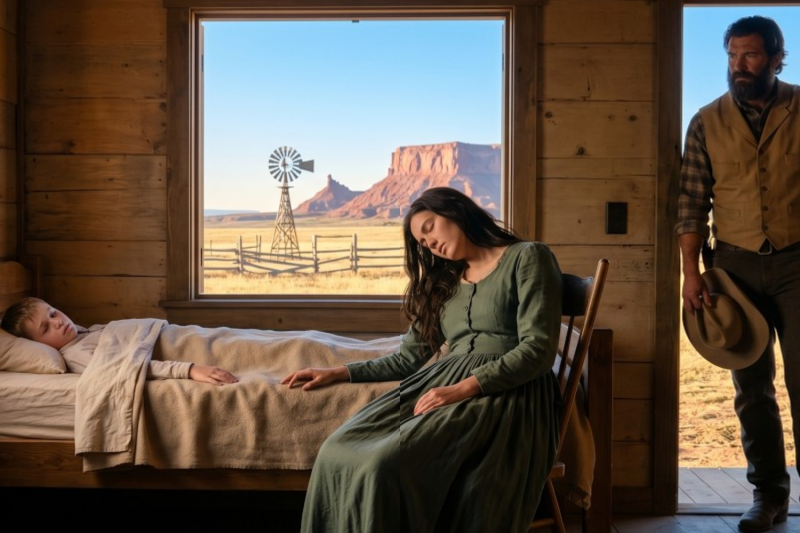 He Found a Stranger Beside His Sick Son — So the Silent Rancher Guarded Them Until Dawn in silence.