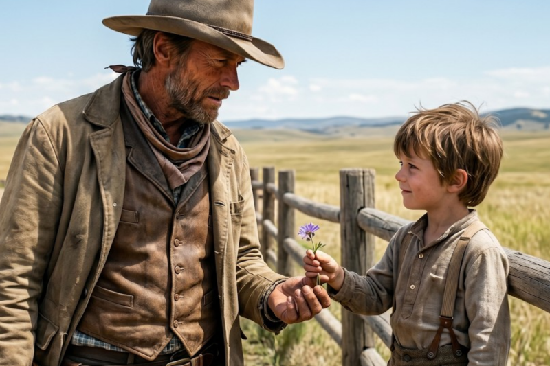 He Had Not Smiled in Five Years Until a Strangers Little Boy Handed Him Wildflower and Said Nothing