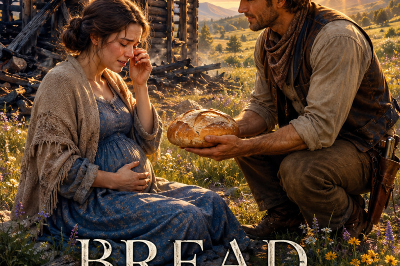 Pregnant Woman Sat Crying Beside A Burned Cabin Until The Cowboy Brought Bread And Quiet Faith