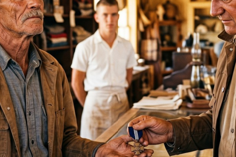 The Price of Honor: When John Wayne Rescued a Destitute Tarawa Marine from an $8 Pawn Shop Insult